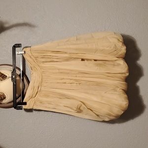 Ralph Lauren Black Label. Silk Golden Party skirt